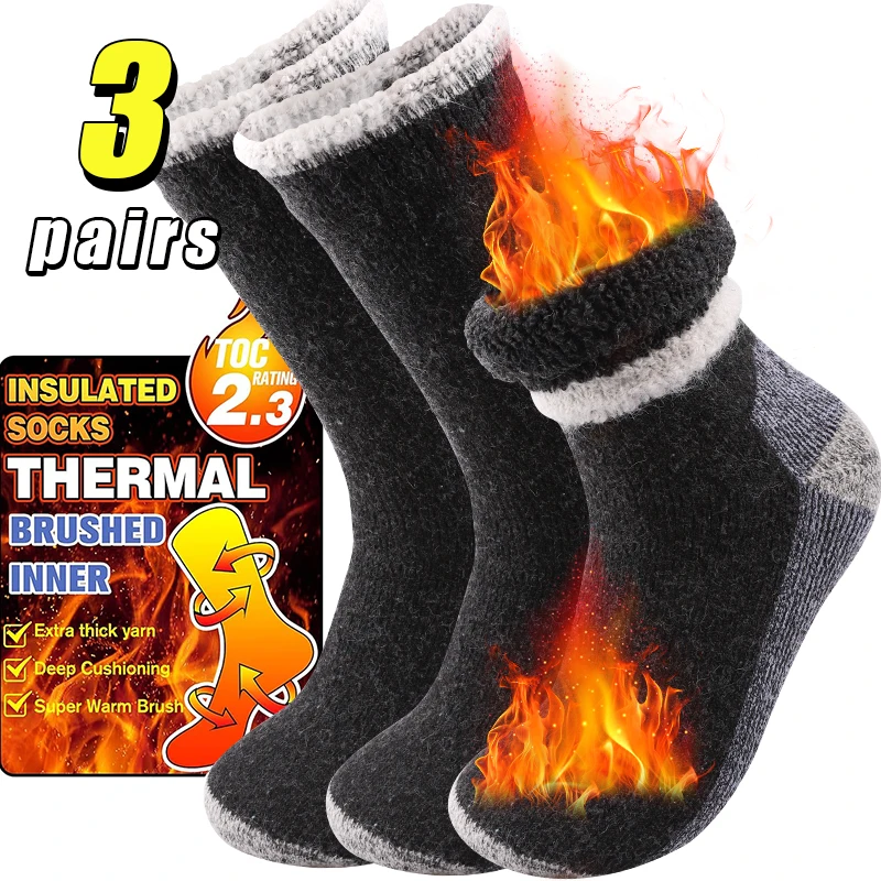 3Pairs High-Quality Thicken Wi - Thermal Sock Winter recension och pris